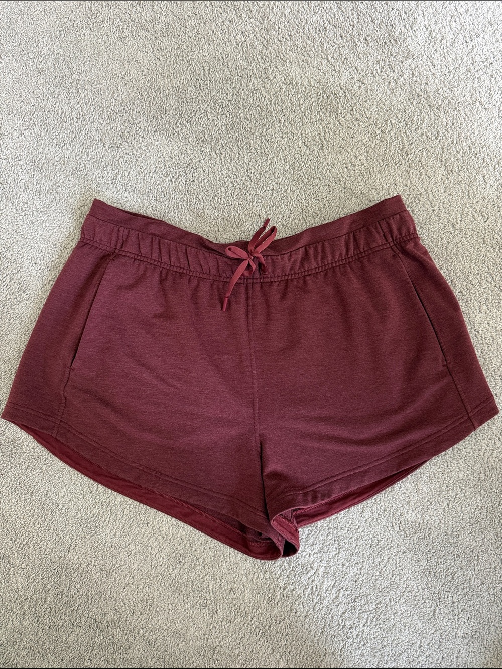 lululemon athletica Maroon Drawstring Athletic Shorts